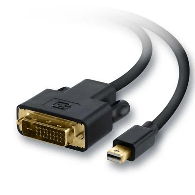 Mini DisplayPort Stecker auf DVI Stecker Adapter PC Mac FullHD 1080p HDCP 1,0m - Bild 1 von 4