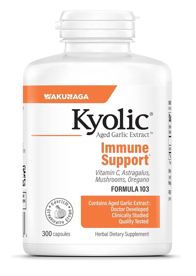 Kyolic Formula 103 Aged Garlic Extract Immune 300 Capsules