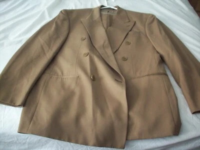 Traje de hombre Zeidler Zeidler talla 42R color marrón 100 % lana doble pecho Foto 1 de 4