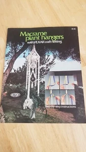 RARE MACRAME PLANT HANGERS with VEXAR Netting Craft Book 1976 35 page Vintage - Picture 1 of 4