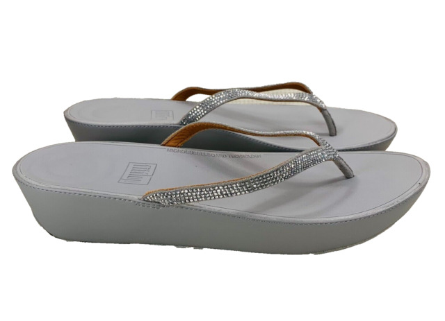 FitFlop 银色凉鞋女| eBay