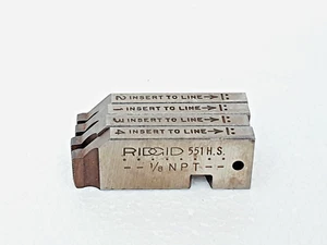 RIDGID Pipe Dies 1/8" NPT, 551 H.S Chasers for Machine Die Heads - Picture 1 of 5