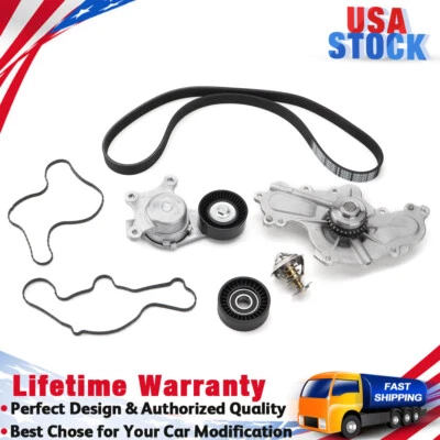Kit completo de sistema de refrigeração do motor bomba de água para 11-19 Lincoln MKT V6 3.5L 3.7L - Imagem 1 de 4