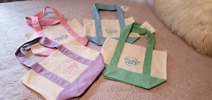 Trader Joe's Mini Tote Bags - Canvas Pastel - Picture 1 of 9