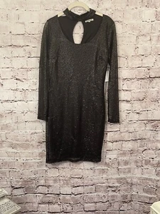 Black Sequin Charlotte Russe Cocktail Dress Size M - Picture 1 of 9