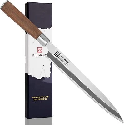 KEEMAKE 24cm Yanagiba Sashimi Knife Kitchen Fish Sushi Salmon Slicing Chef Knife — 第 1/4 张图片
