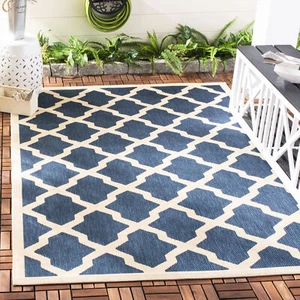 Safavieh Indoor / Outdoor Navy / Beige Area Rugs - CY6903-268 - Picture 1 of 20
