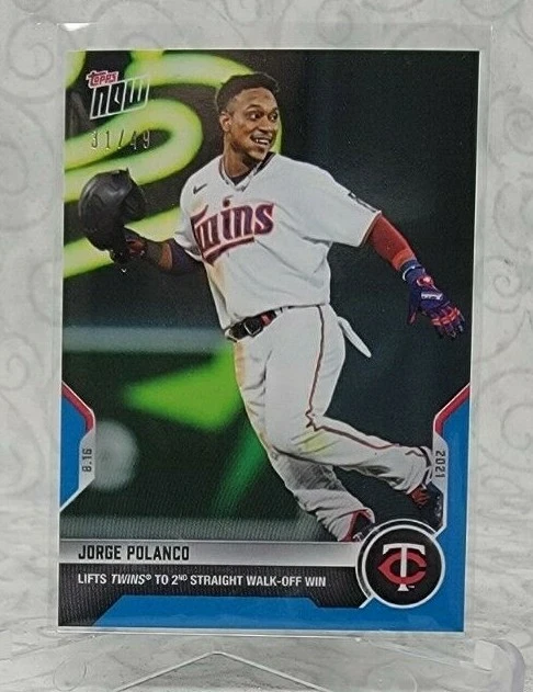 2021 TOPPS NOW # 668 JORGE POLANCO Walk-Off Win - Blue Parallel #31 /49 - Image 1 of 2