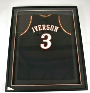Allen Iverson Signed 32x42 Custom Framed Jersey Display 76ers JSA Hologram - Picture 1 of 12