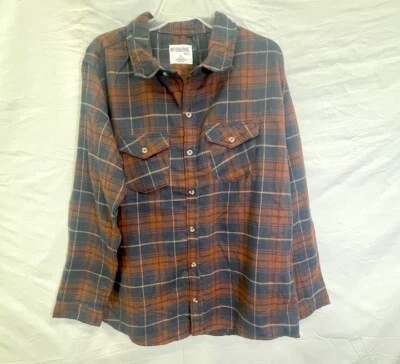 Camisa con botones de franela oxidada marrón Mission Ridge para hombre talla XL Foto 1 de 3