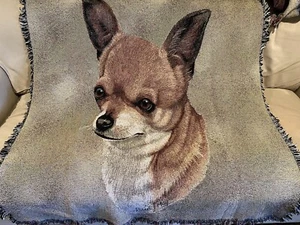 Chihuahua Throw/Blanket by Robert May. 54" x 54"  Made in USA. New - Picture 1 of 2