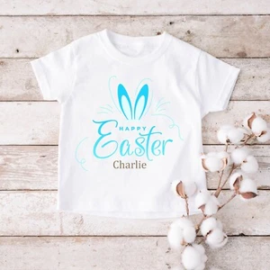 CAMISETA DE PASCUA PERSONALIZADA NIÑOS MANGA CORTA NOMBRE TOP - Imagen 1 de 3