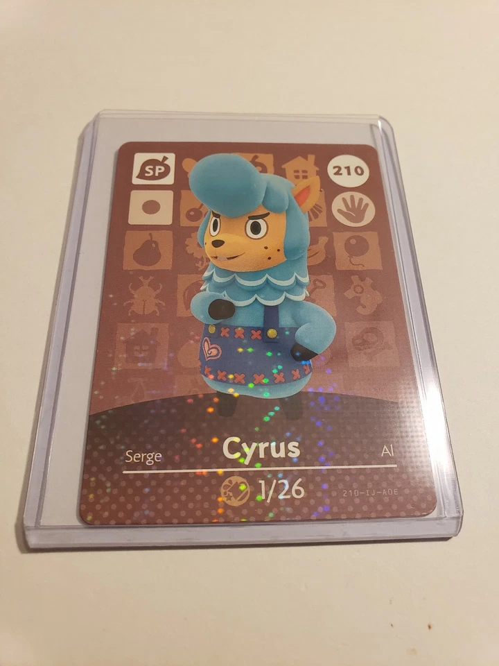 Tarjeta Amiibo Cyrus # 210 Animal Crossing Serie 3 ¡COMO NUEVA NUNCA ESCANEADA! Foto 1 de 1