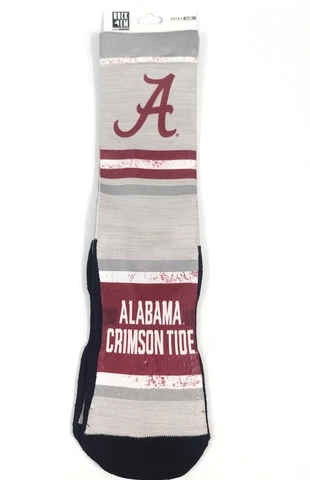 Rock Em Base Unisex LARGE / EXTRA LARGE ALABAMA Crimson Tide Pair L / XL SOCKS Cover
