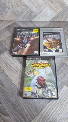PS2 STAR WARS 3 GAMES BUNDLE, Starfighter, Bounty Hunter, Super Bombed Racing  - Image 1 of 4