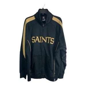 Team Apparel Mens Jacket Size XL New Orleans Saints Zipper Long Sleeve - Picture 1 of 8