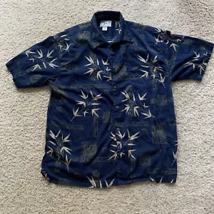 Big Dog's Shirt Men's XL Button Up Floral Dog All Over Print Hawaiian Beach Hip - Picture 1 of 9