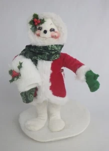 "Muñeco de Navidad de peluche Annalee Mrs Lady Snowman 1993 8""" - Imagen 1 de 8