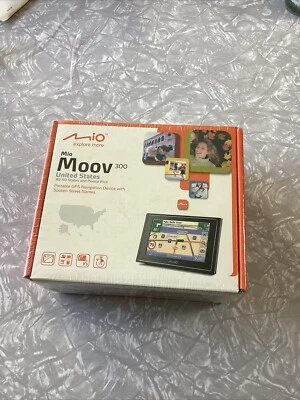 NEW Mio Moov 300 Car Portable GPS Navigator System 4.3" US Canada PR Maps - Image 1 of 4