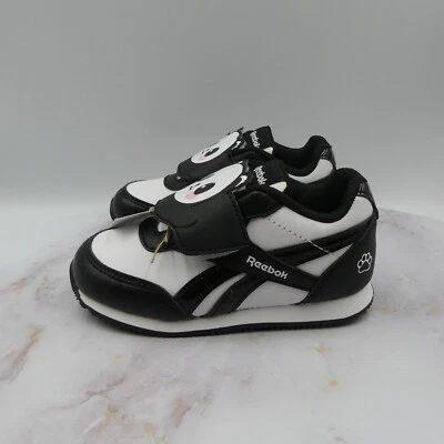 Reebok Shoes Toddler Boys 7 Black White Panda Bear Running Little Kid Sneakers - Image 1 of 4