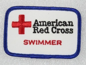 Red Cross: Swimmer patch - 3 1/4" rectangle, embroidered - Picture 1 of 1