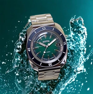 New Mens Automatic Russia Watch Vostok Amphibian 71002А Green Dial (20 ATM)