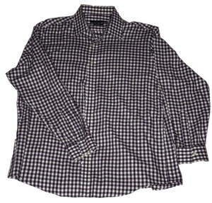 SEAN JOHN PURPLE CHECKED 100% COTTON SHIRT 17.5 34/35 - Picture 1 of 6