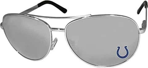 Indianapolis Colts Silver Tone Aviator Sunglasses Cover