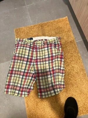 Polo Ralph Lauren red purple Madras shorts men's adult size 36  waist - Image 1 of 2