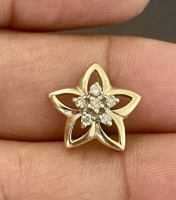 10k Yellow Gold 0.12CTW Diamond "Starburst" Pendant (PB184) - Image 1 of 4