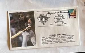 Mike Piazza Z Silk Cachet 2000 All Star Game NY Mets Vintage 7/11/00 in Atlanta - Picture 1 of 3
