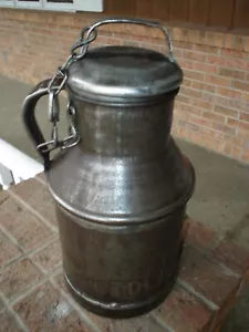 Farmhouse vintage Cream Can & Lid, 4 qt.,Toledo OH, O.C.L.D., dated 10/37, BUHL - Picture 1 of 15