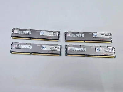 Lot Of 4 - Hynix HMT31GR7BFR4C-H9 D7 AE Dell 8GB 2Rx4 PC3 10600R RAM 32GB - Image 1 of 4