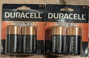 Duracell Coppertop D Batteries 4 Count - 10 Year Guaranty - Picture 1 of 1