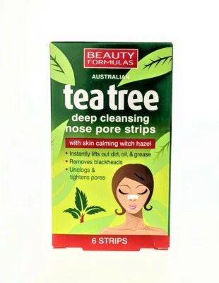 Tea Tree Nose Pore Strips Blackhead Removal Smooth Deep Cleansing Unclog Pores - Image 1 of 3