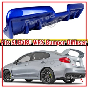 2021 Fits SUBARU WRX STI 4th 4D Rear Bumper Diffuser Lip Spoiler Paint Blue #K7X - Bild 1 von 7