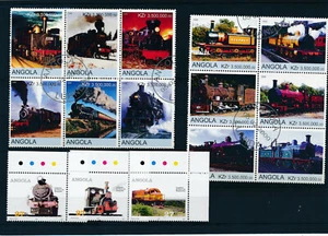 Motif railway 15 brands from Angola, mint and stamped (33) - Picture 1 of 1