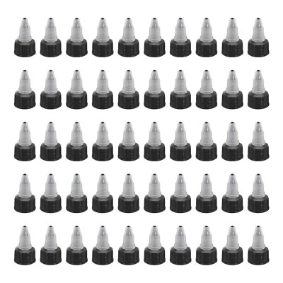 Tapas de botella giratorias 50 piezas 20/410 tapas de botella exprimibles tapas de repuesto negras Foto 1 de 4