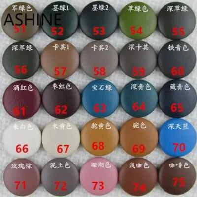 15/20/23mm Real Suede Leather Covered Button Metal Back Sewing on Jacket 10pcs - Image 1 of 4