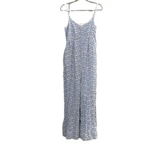 Anthropologie LAIA Blue & White Eyelet One Piece Spring Jumpsuit sz XS Feminine - Picture 1 of 11