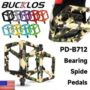 Pedali Bici MTB Piattaforma Piattaforma Pedale Sigillato Cuscinetto Bici 9/16'' per Shimano US - Foto 1 di 25