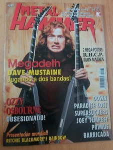 Metal Hammer 1995 Megadeth Ozzy Joey Tempest Barricada Rainbow Iron Maiden Down - Imagen 1 de 2