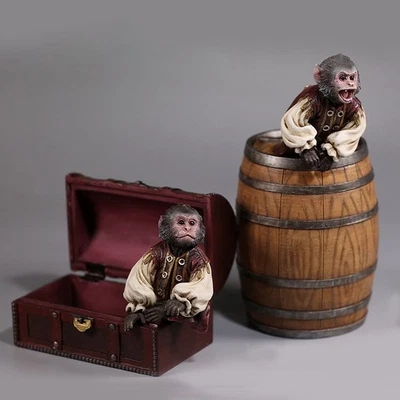 JXK 加勒比海盗猴子套装模型逼真小动物场景装饰 — 第 1/4 张图片