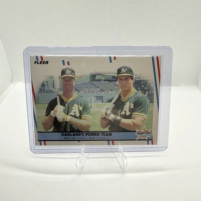 Mark McGwire Jose Canseco 1988 Fleer Oakland's Power Team #624 Bash Bros PSA 9 - Изображение 1 из 3