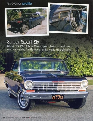 1964 CHEVROLET CHEVY II NOVA SS восстановление 5 pg цвет статьи CHEVY - Изображение 1 из 2
