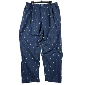 Polo Ralph Lauren Nachtwäsche Herren XL blau Pony bestickt Pyjamahose - Bild 1 von 8