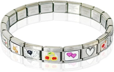 Italian Charm Bracelet Silber – Robustes Edelstahlarmband im Italienischen Desig - Bild 1 von 4