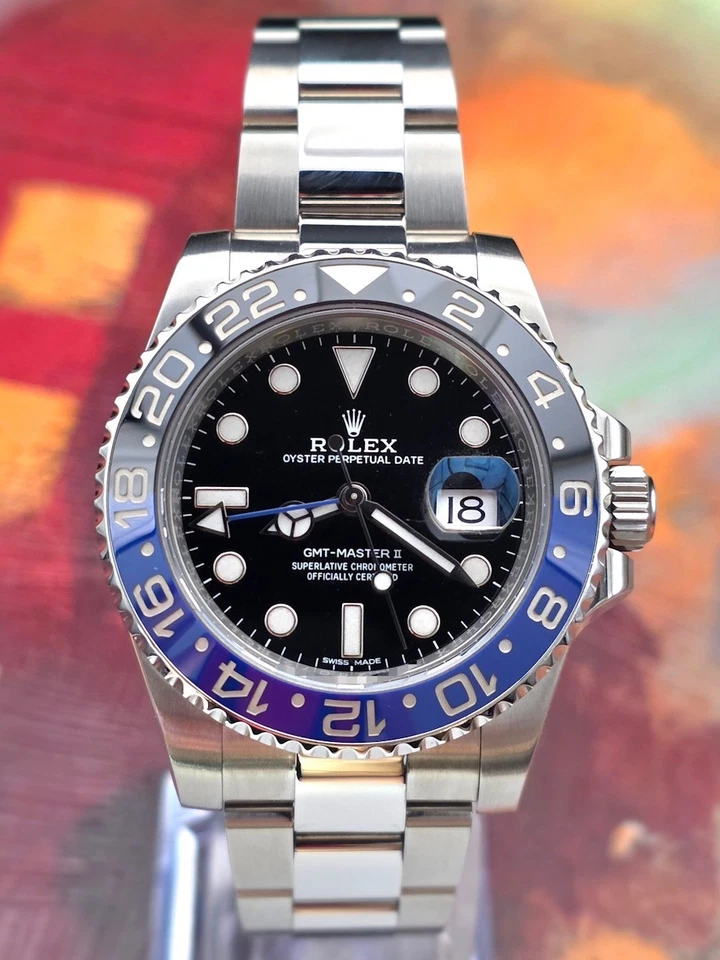 EXCELLENT 2019 ROLEX GMT MASTER II 116710BLNR BATMAN BOX & PAPERS 40MM ATM WATCH - Image 1 of 4