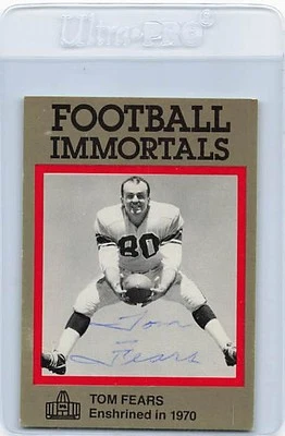 1985-88 Football Immortals #40 Tom Fears Signed Auto *L1439 - Image 1 of 2