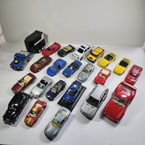 20+ Bundle Vintage Diecast & Plastic Cars Bburago Maisto Welly BMW Porsche - Picture 1 of 20